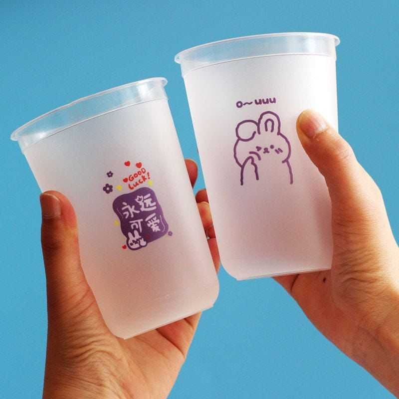 Стаканы 0,5 U Образные для Bubble tea Бабл ти, Стаканы с логотипом