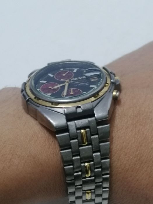 Ceas vintage chronograph Pulsar titanium
