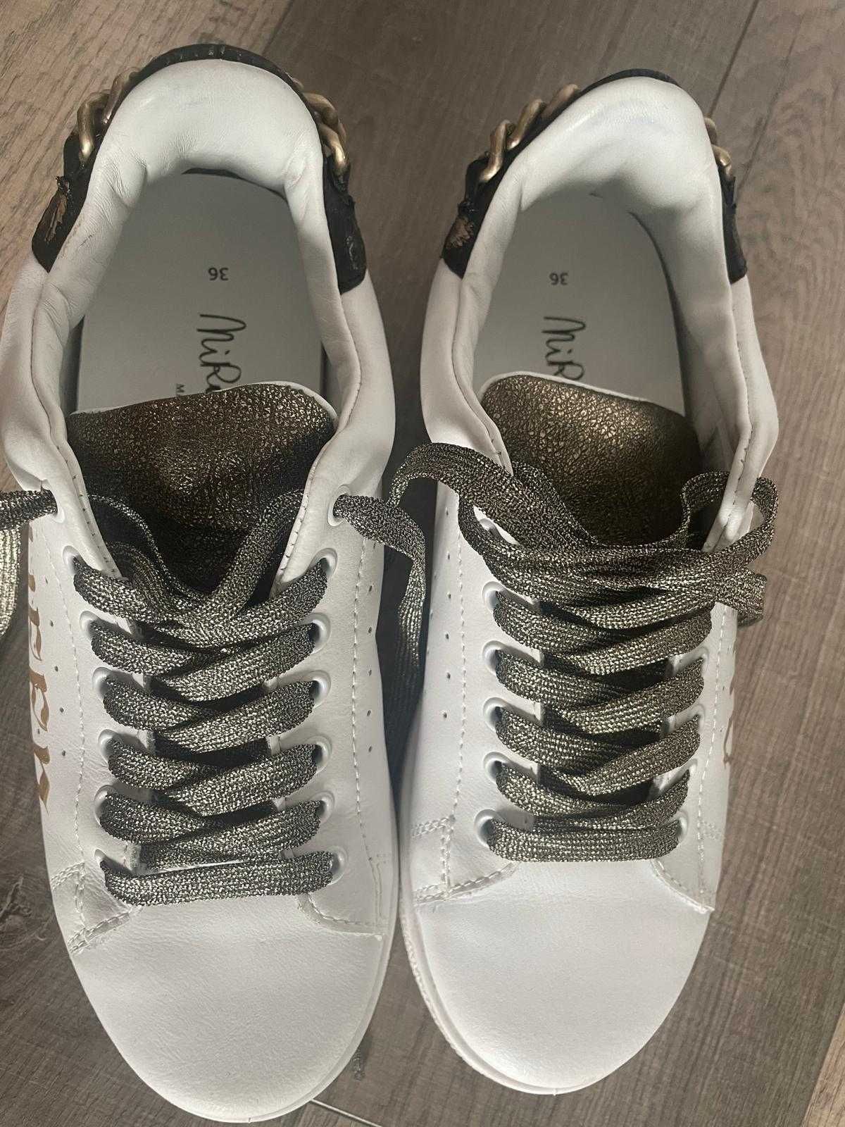 Adidasi albi piele NIRA RUBENS, 36