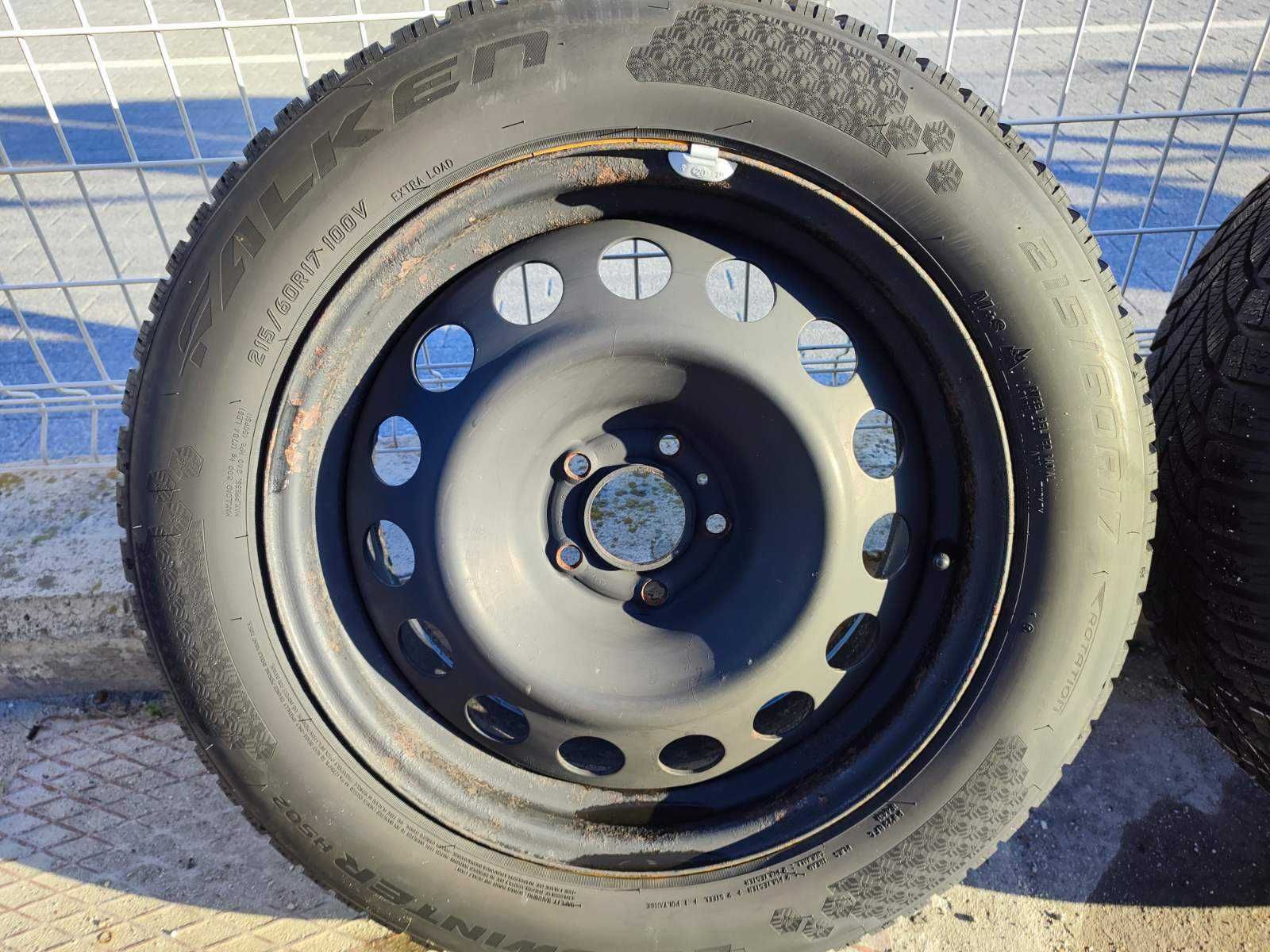 261 - 4бр. Стоманени джанти 17'' 5x108 с гуми 215/60R17 Opel Vivaro