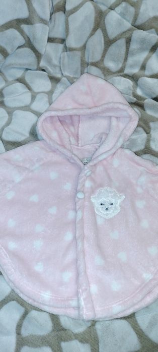 Blazer roz fetițe pufos 12-18 luni