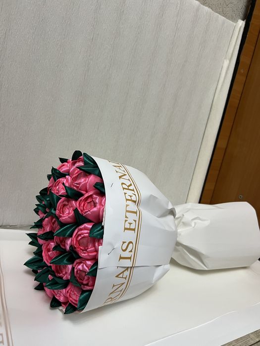 Атласный лент букет