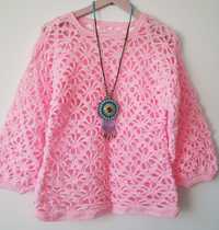 Bluza tricotata manual unicat handmade mărime L
