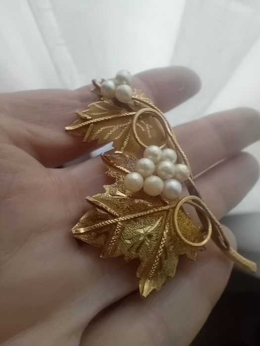 Brosa vintage aur 18k