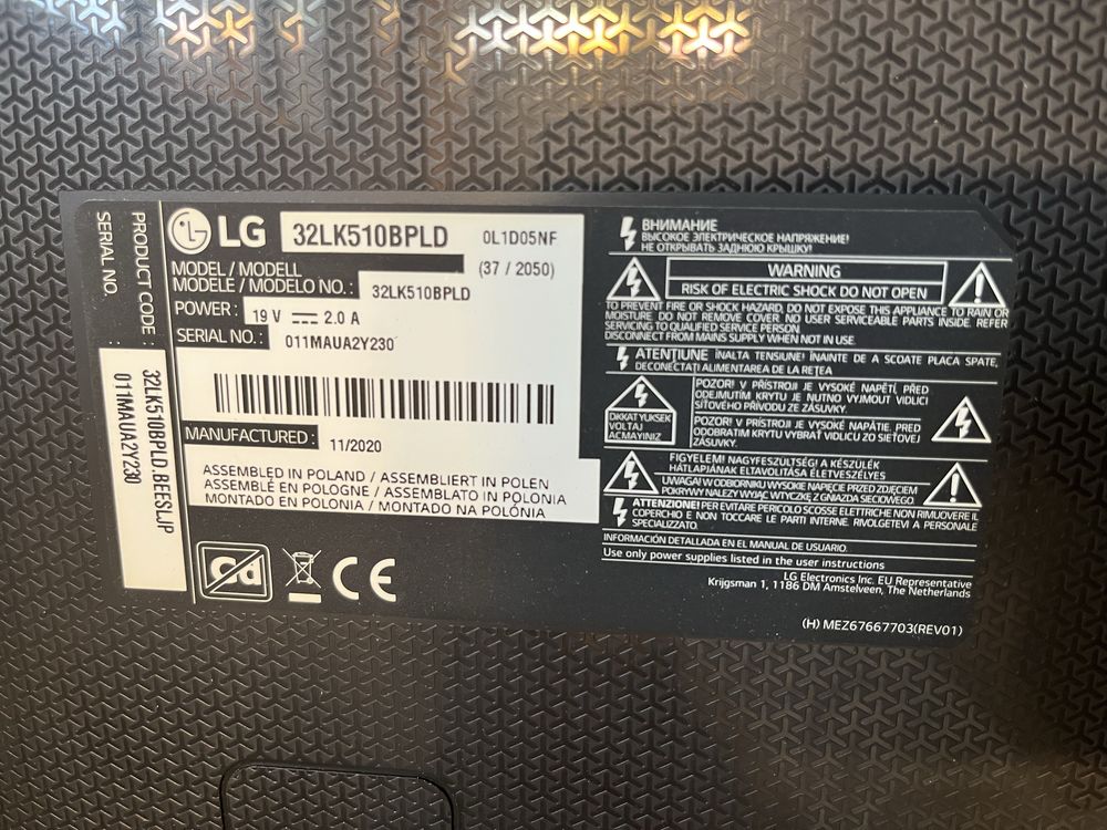 Телевизор LG 32” модел 32LK510B