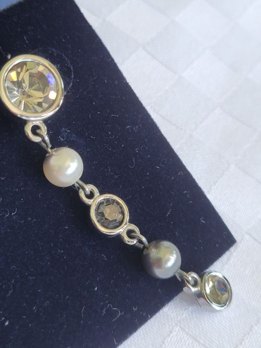 Обеци Swarovski с камъни и перли