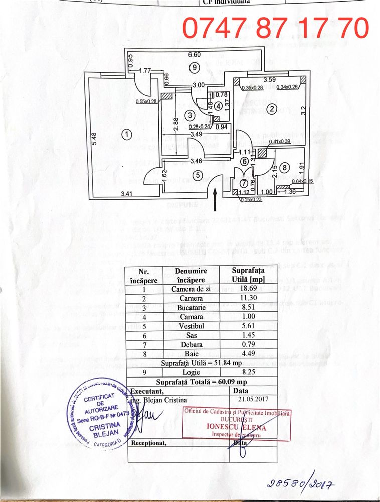 Apartament 2 camere (proprietar), langa Mega Mall, utilat si mobilat