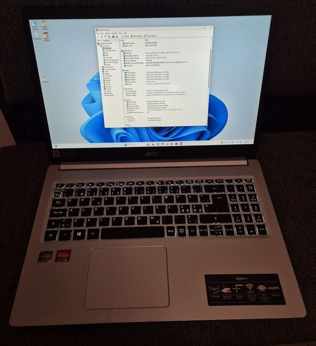 vand laptop Acer Aspire 515.15.6"FH.Ryzen 5 5500.8 Gb.Ssd 256 Gb