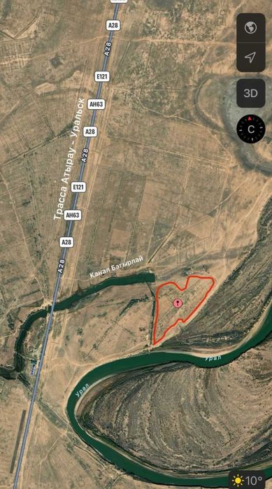 Срочно! Продаётся участок в Индерском р-не. Возле трассы и реки Урал