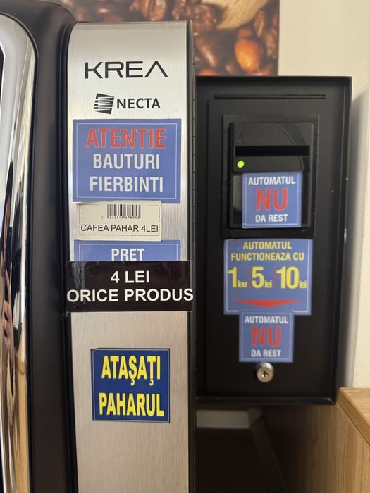 Automat cafea Necta Krea cu sistem de plata