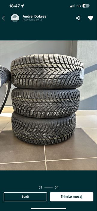 Jante originale Volvo 18” + anvelope iarnă NOKIAN noi • XC60/XC70