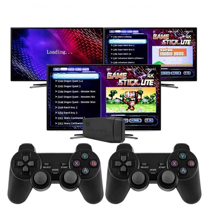 Consola jocuri retro, Stick lite 4K, 20000+ 2 controllere wireless, M8