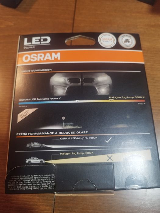 К-т 2x LED Крушка за автомобил H8/H11/H16 PGJ19-X/8,2W/12V 6000K-Osram