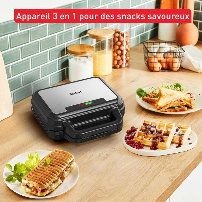 Уред за Сандвичи Гофрети Панини Tefal UltraCompact 3 в 1 SW383D10 700W
