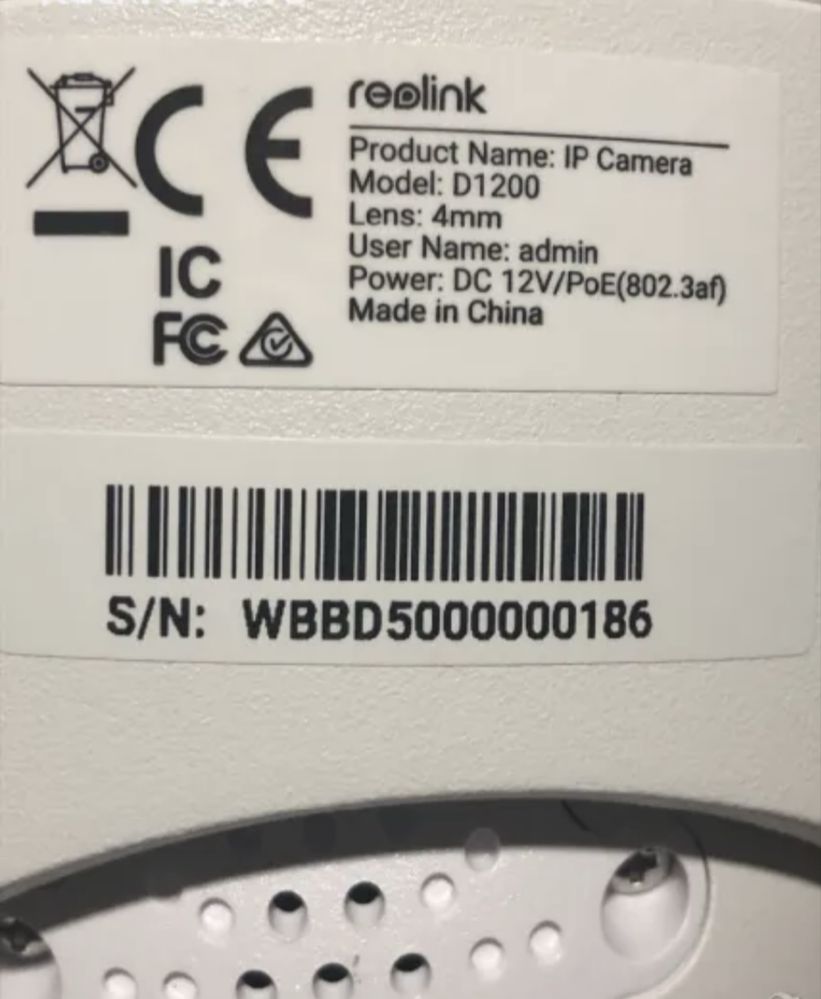 4бр IP 12 MP - 4512 x 2512 - 4K Reolink D1200 охранителна камера