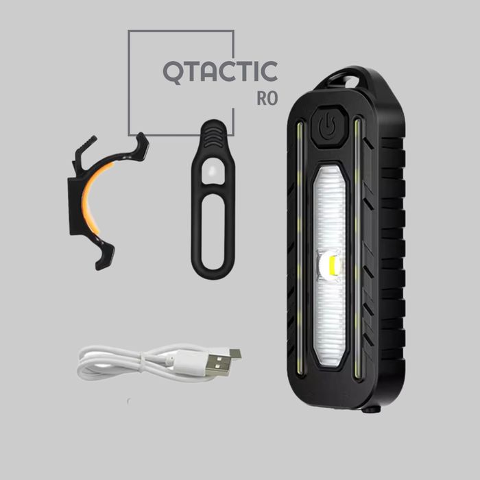 Mini Lanterna Tactica cu clip de prindere - 5 moduri de iluminat