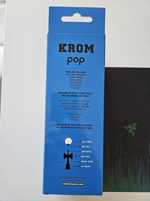 Kendama Krom Pop LOL sticky lucios albastru, nou (doar curier)