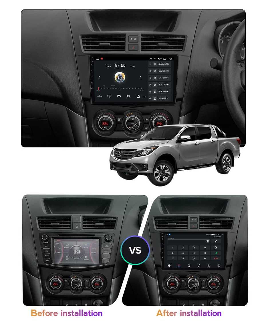 Navigatie Mazda BT50 2011 - 2020 2GB 4GB 8GB Garantie Camera