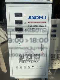 Стабилизаторы напряжения ANDELI/STABILIZATOR с QR-SVC-D30K-380V