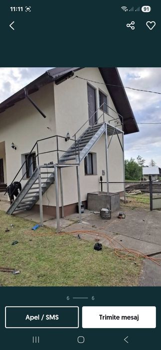 Vând scarii metalice zincate exterioare și pentru incendii , platforme