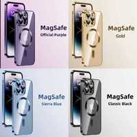 Husa Luxury Mov iphone 14 Pro Max MagSafe cu Protectie Camera Full