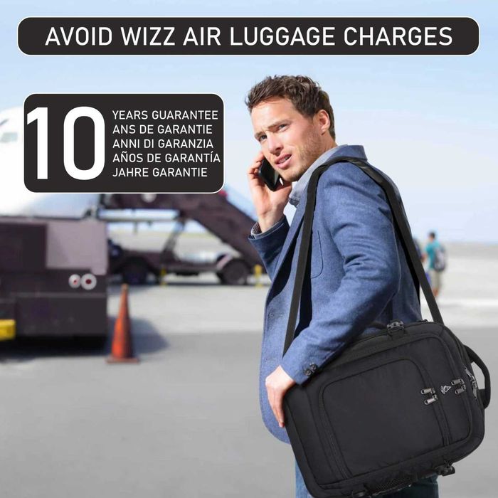 Раница за ръчен багаж 40x30x20 Aerolite RFID за Ryanair и Wizz Air