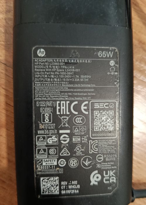 Зарядка для ноутбука HP
