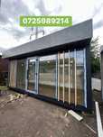 Vand container modular gri antracit casa de vacanta spatiu comercial