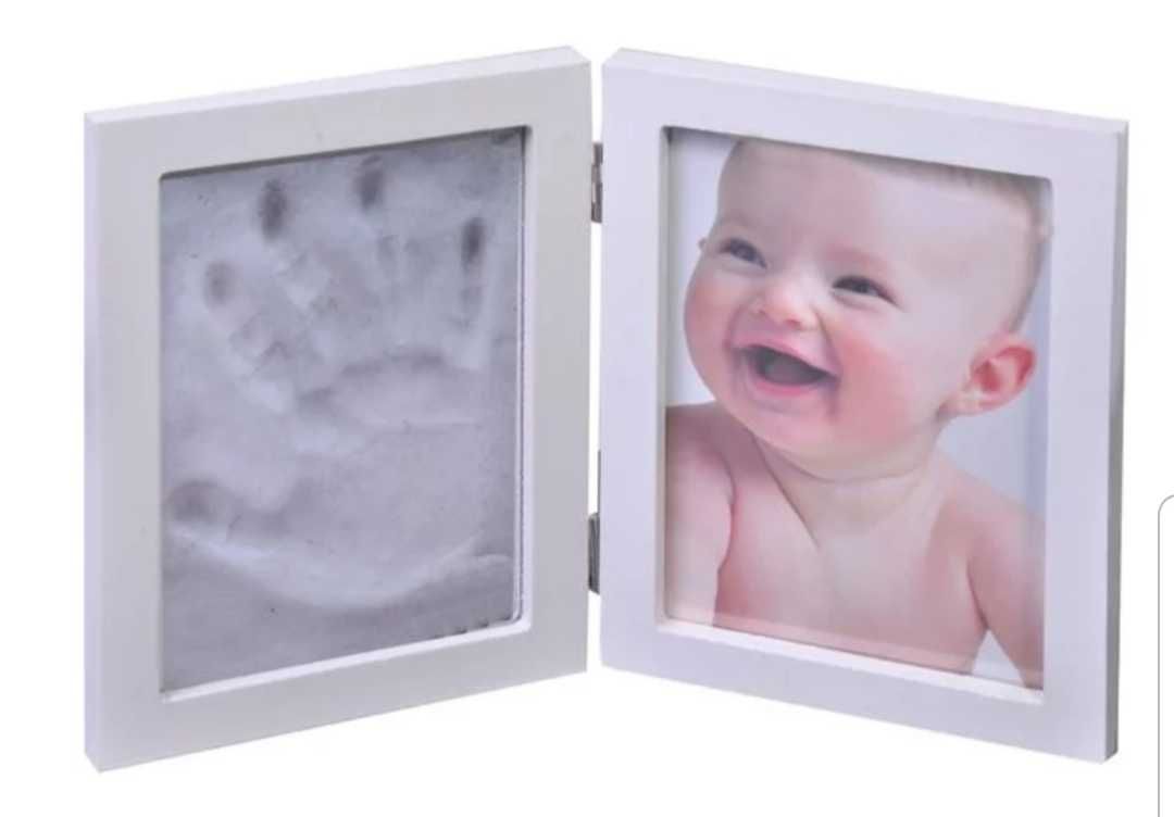 Рамка за снимка с отпечатък на ръчичка краче бебе специален комплект