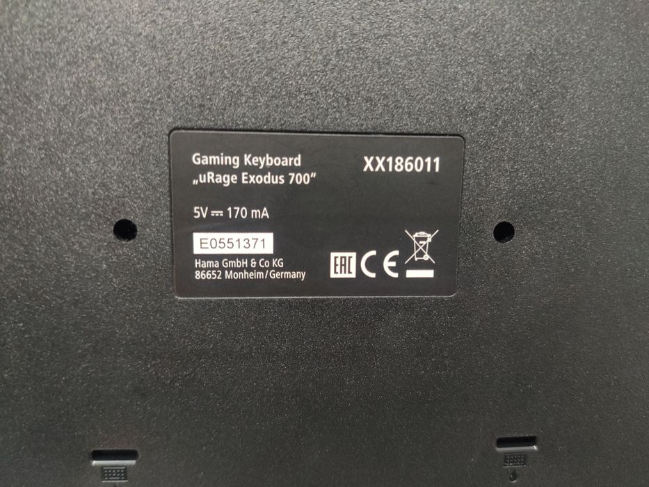 Tastatura uRage "Exodus 700 Semi-Mechanical" Gaming Keyboard