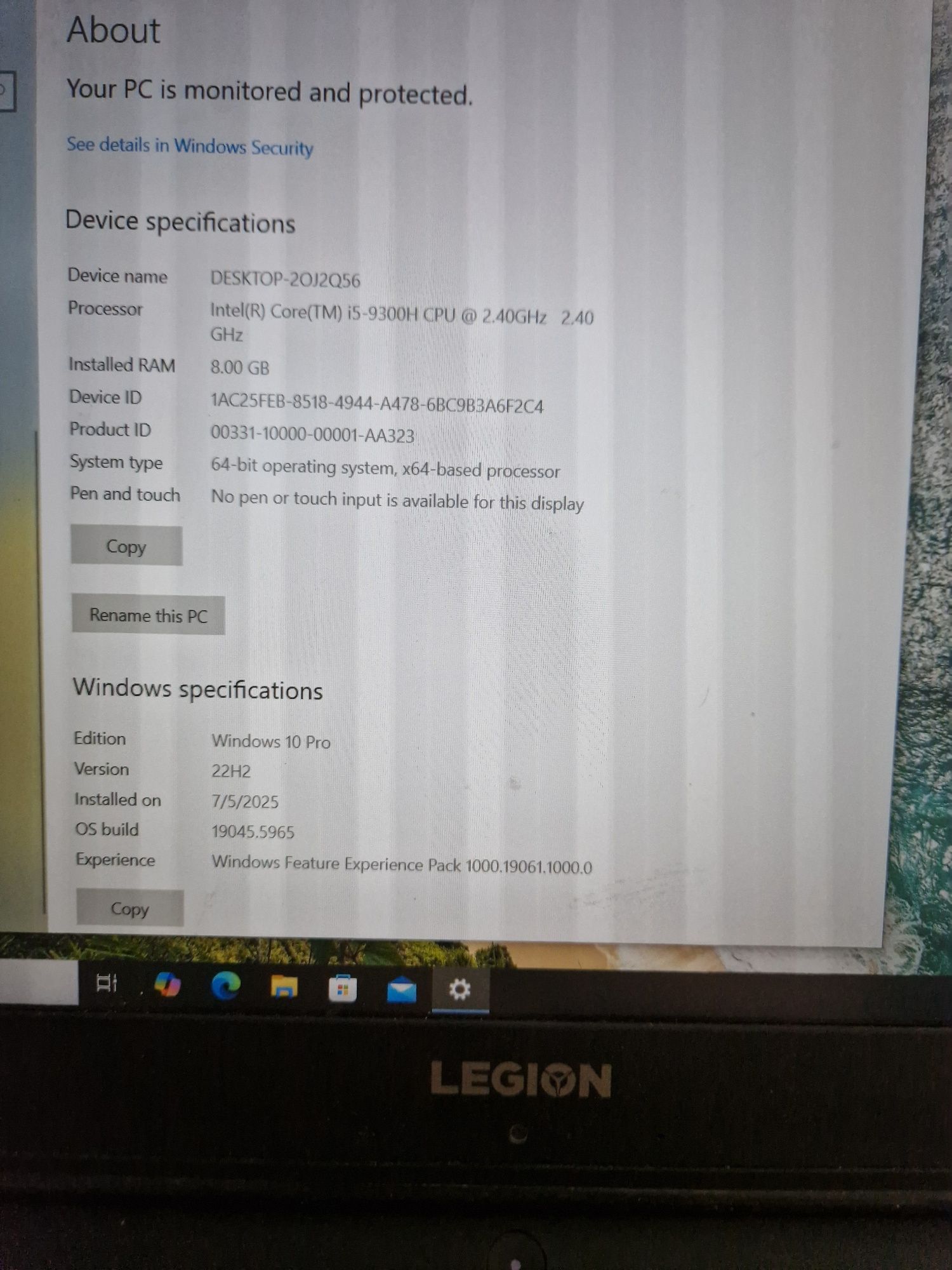 Лаптоп Lenovo Legion Y540