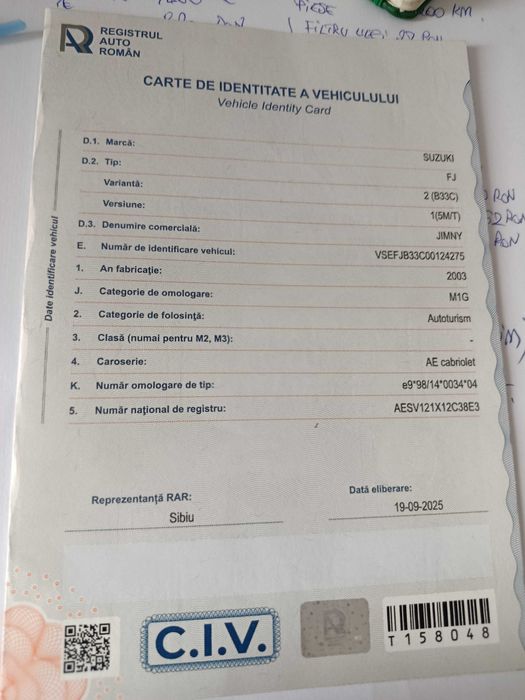 Suzuki Jimny 2003, 79200 Km, 5300 Euro, unic proprietar România