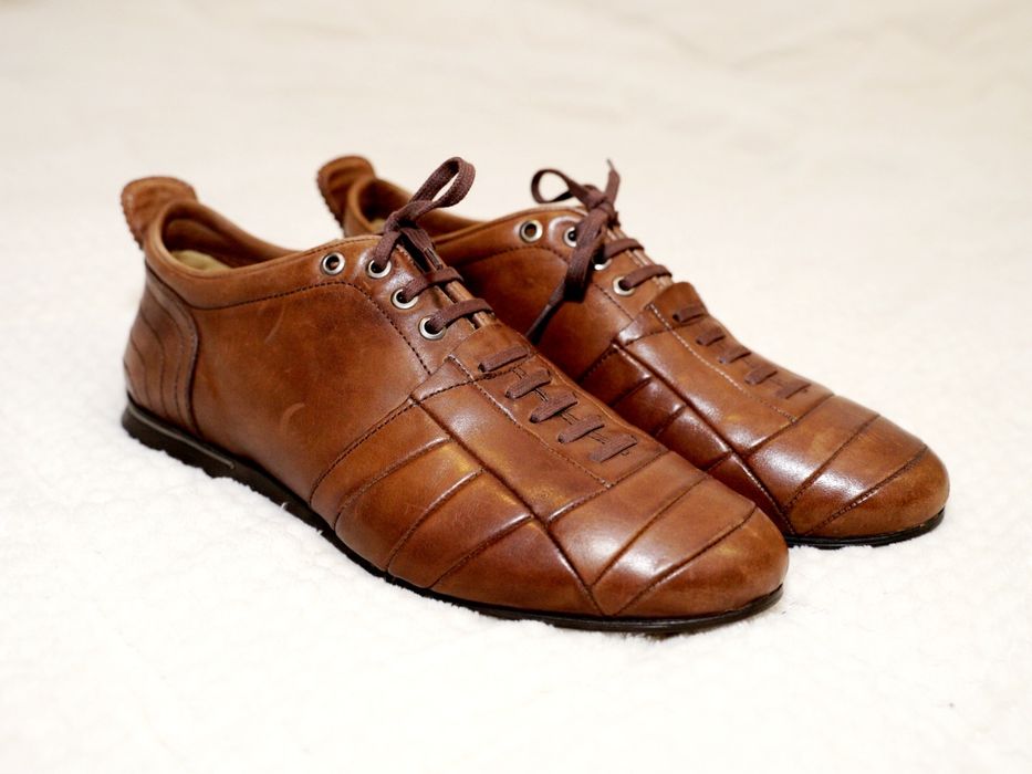 Mocasini tenisi pantofi piele cu siret unicat RRP 450€