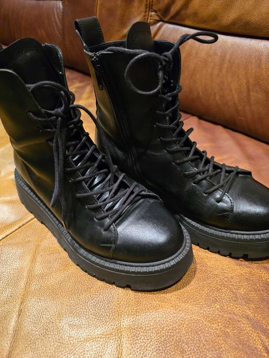 Зимни кожени отоплени боти Bianki