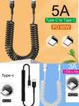 Пружинни кабели usb към type C, usb към micro, type C към type C