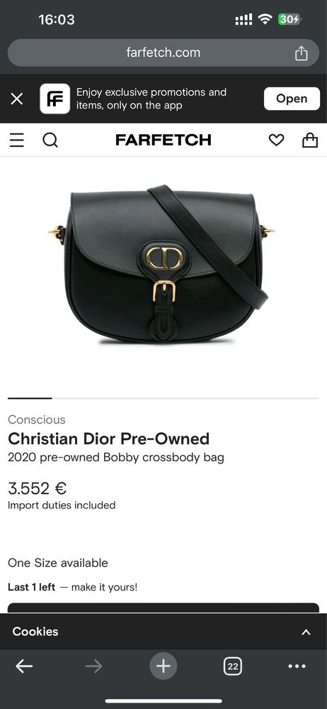 Christian Dior дамска чанта