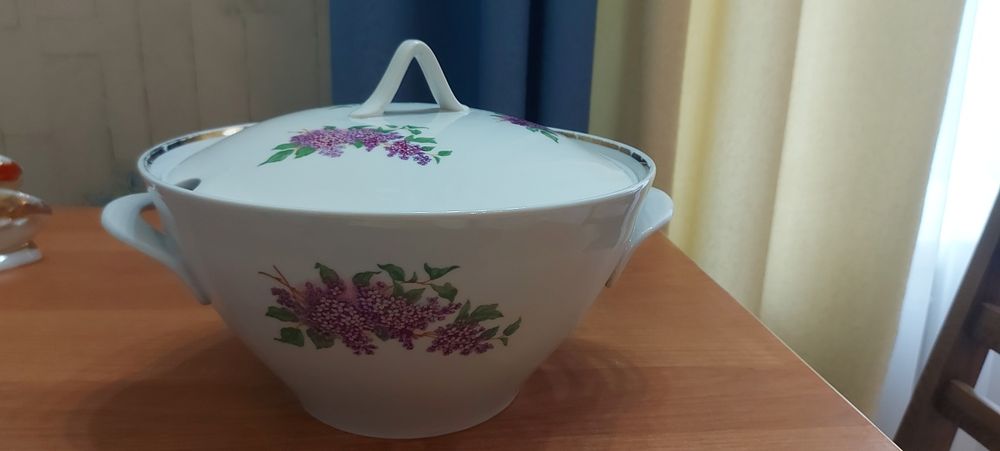 Супница винтажная Сирень