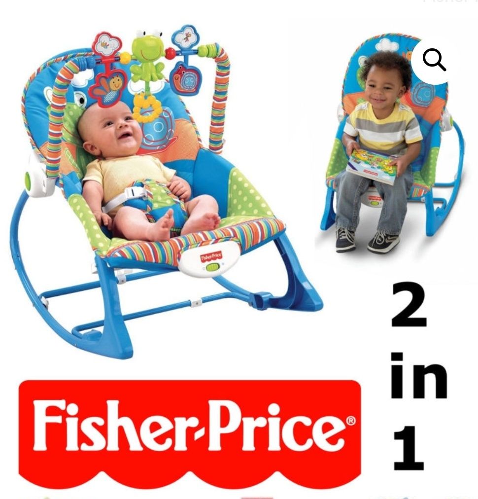 Бебешки шезлонг Fisher price 2 в 1 (Фишер прайс)