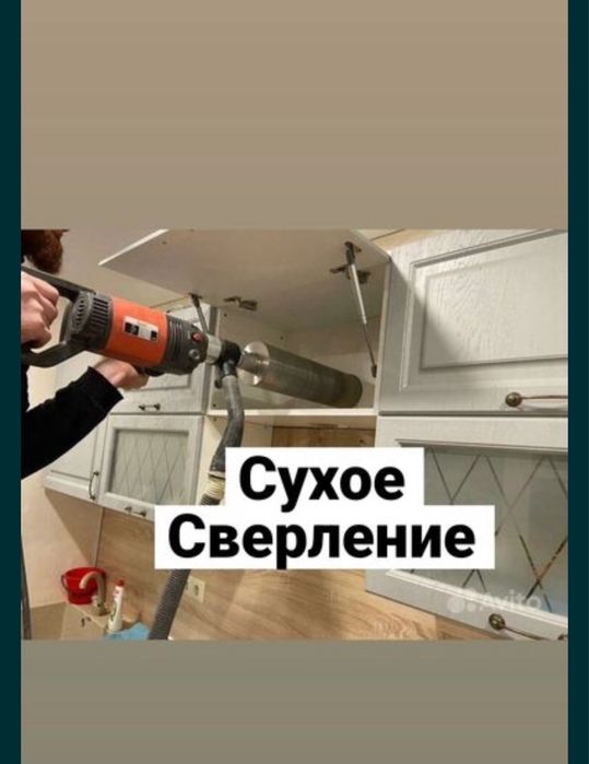Сверление, бурение  стен , установка газовой калонки и вытяшки