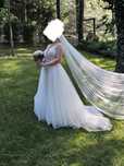 Rochie de mireasa din dantela cu trena detasabila/ DIVINE Atelier/ M