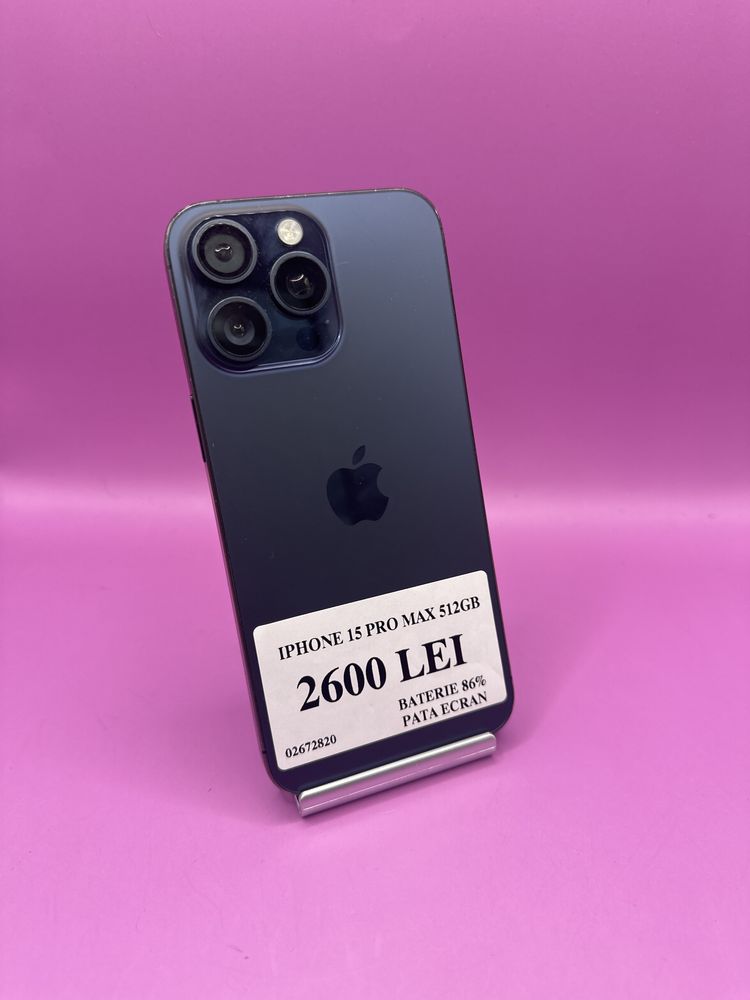 Iphone 15 PRO MAX 512GB Pata Ecran • Matei Amanet Crangasi• 02672