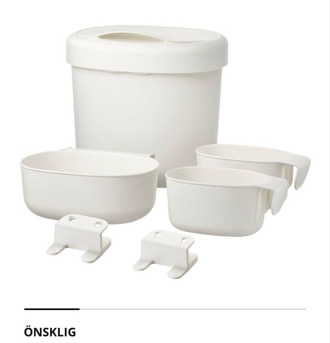 Masa de infasat Ikea SMAGORA + 2 etajere si accesorii