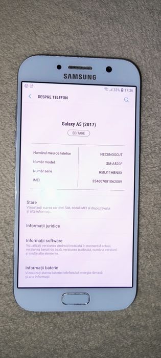 Vand samsung a5 2017 note 10 pro