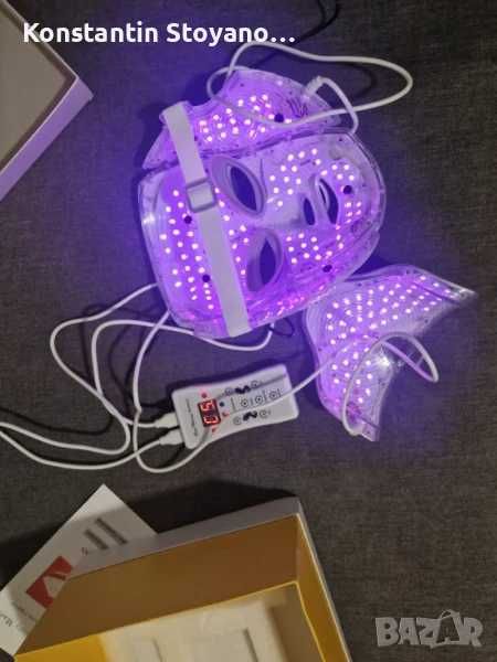 LED маска за лице и шия терапия за кожни заболявания акне петна бръчки