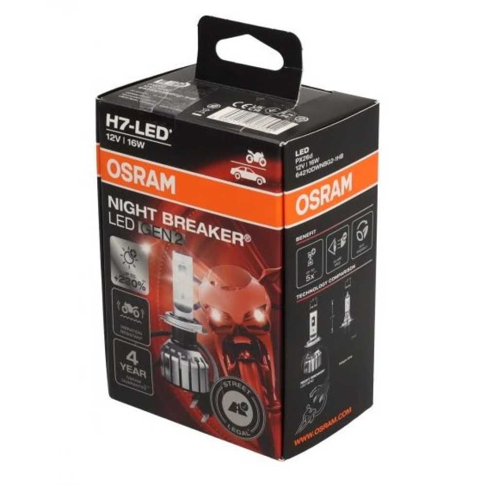 Халогенни крушки H7 Osram Night Breaker Led +230%