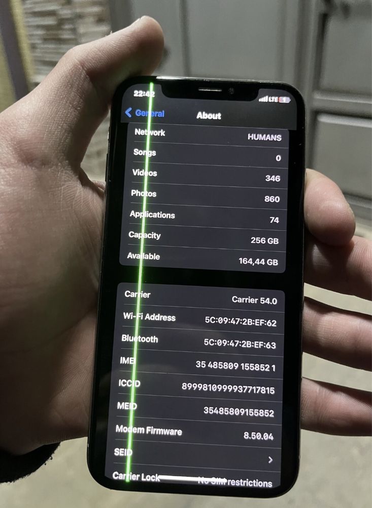 Iphone X 256 в средном состояние