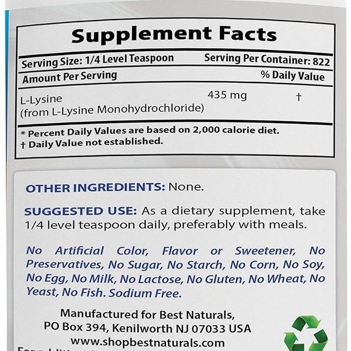 Best Naturals L-Lysine Dietary supplement