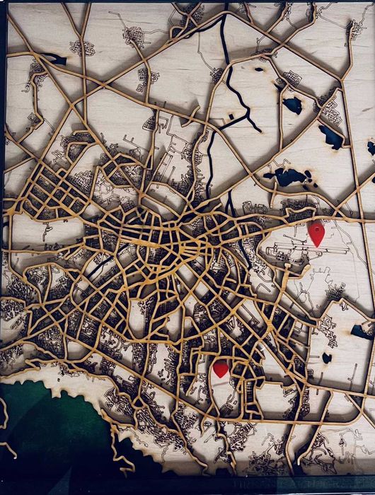 Декорация за стена или бюро. Подарък за нов дом, годишнина или сватба