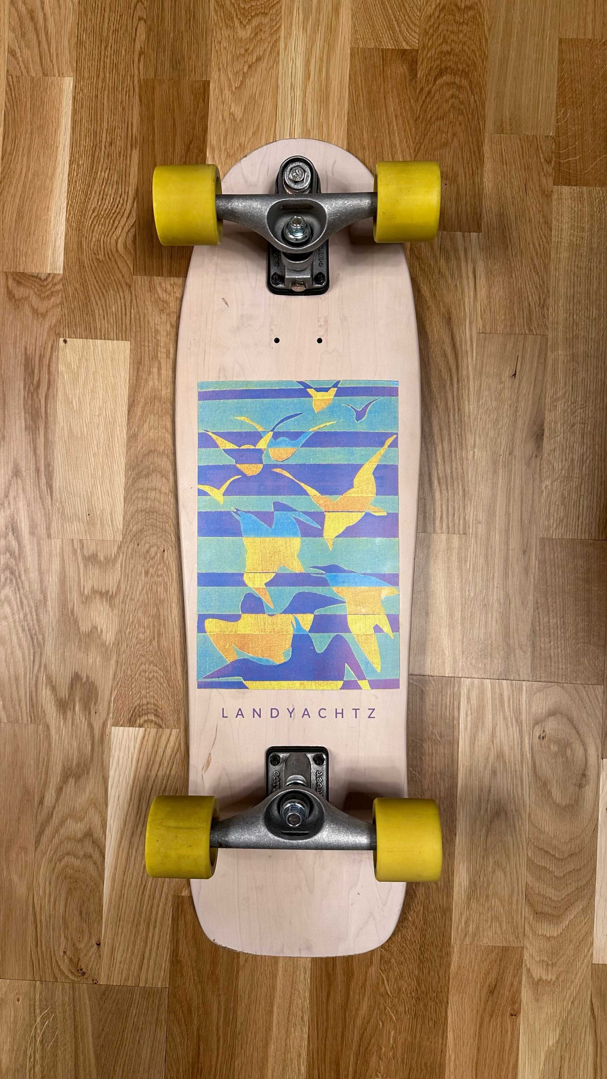 Surfskate Landyachtz 31.6" cu Axe Cruiser Carver C7 Set Raw Finish