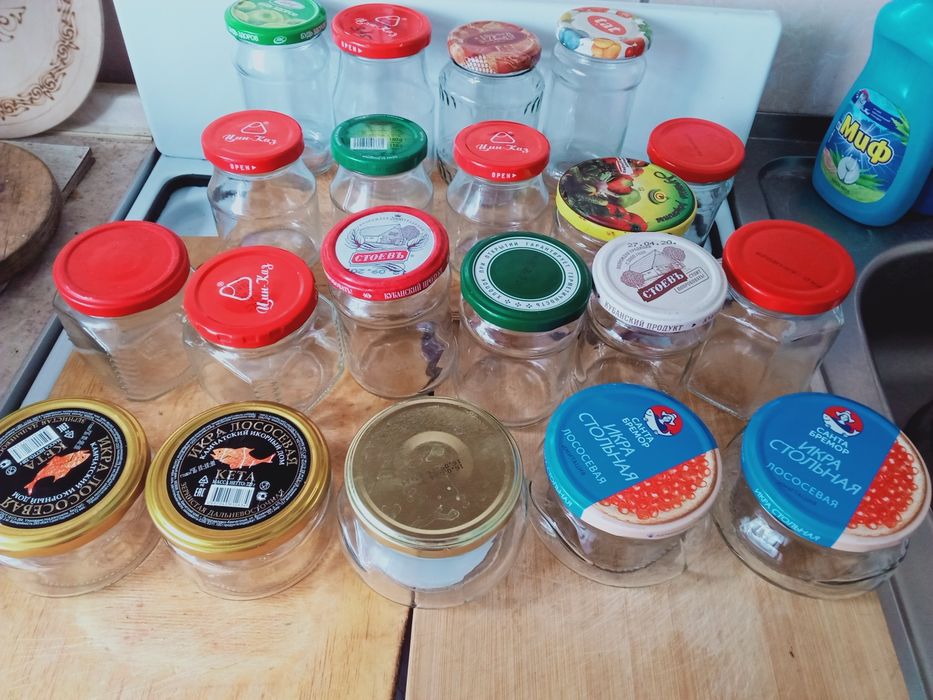 Продам стекляные баночки
